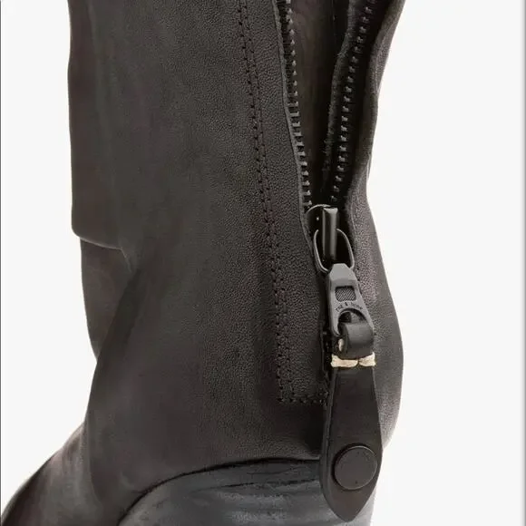 rag & bone Classic Newbury Ankle Boots Black leather stacked heel size 7 - Picture 12 of 12